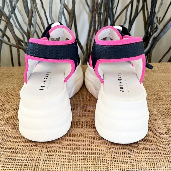 Joshua Sanders Fuxia Spice Scuba Pink Platform Sandals - Picture 8 of 15